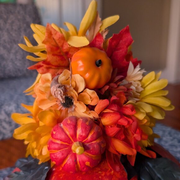 Hand Painted Festive Fall Gourd - Picture 3 of 6